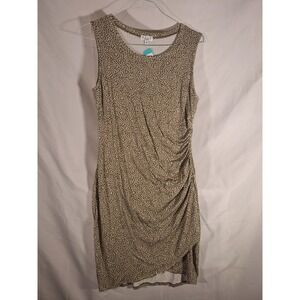 AVLN Studio Lane Ruched Knit Bodycon Dress Olive‎ Green S Sleeveless